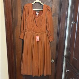 Ivy City Co Terracotta Midi Dress